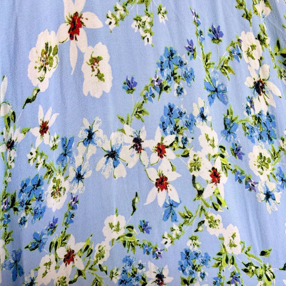 Banana Republic Light Blue Floral Maxi Dress — Size 0 - Picture 9 of 9